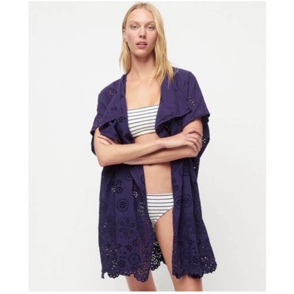 J. Crew Navy Eyelet Beach Coverup medium large
- gently used - Picture 2 of 9